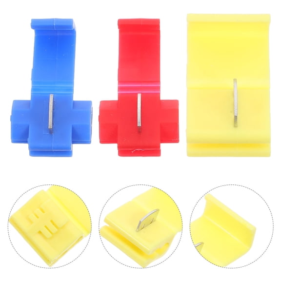 TABLZONE 50pcs T Tap Connectors For Wiring Assorted Color Quick Connection Electrical Projects