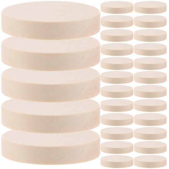TABLZONE 50-Pack Natural Unfinished Round Wood Slices for Crafts, Art Projects, Home Decor, and Woodworking