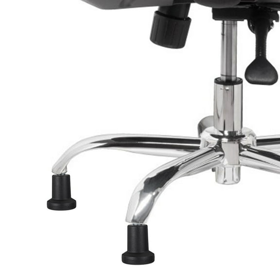 TABLZONE Office Chair Glides 5-Pack Black Nylon with Alloy Steel for Hardwood Floors Replacement