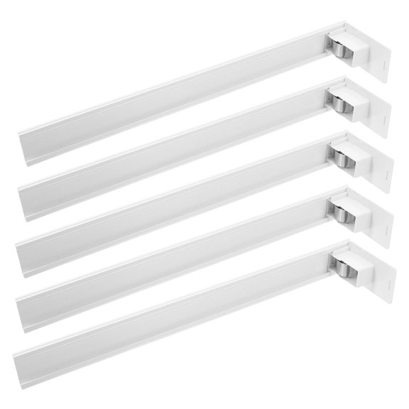 TABLZONE 5Pack Refrigerator Glide Shelf Plastic Shelf Pusher White for Beverage Shelf Organizer in Retail Display