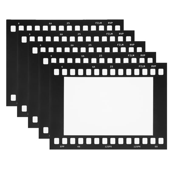 TABLZONE 5Pcs Black Filmstrip Picture Frames Retro Movie Reel Style Collage for Wedding Display