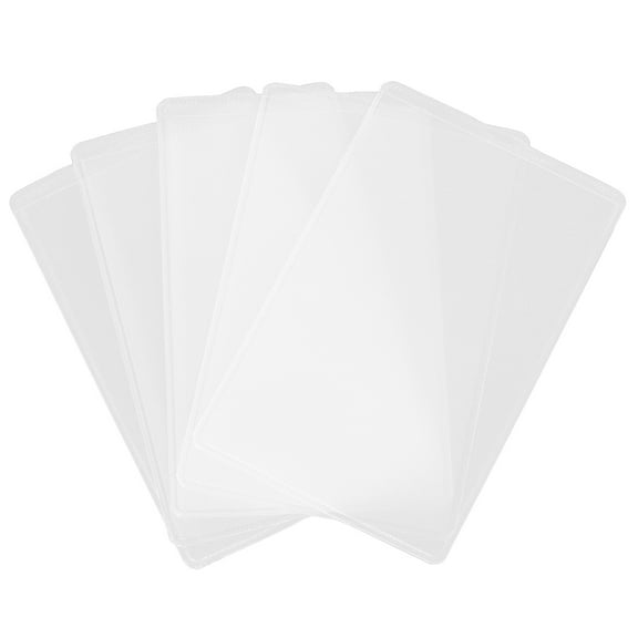 TABLZONE 5Pcs Clear PVC Card Covers for Business and ID Cards