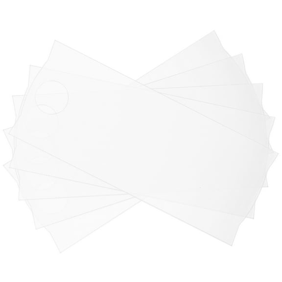 TABLZONE 5Pcs Clear Sublimation Acrylic Name Plate Blanks for Tumbler Cup Decorations