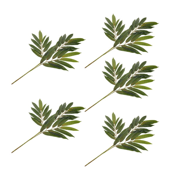 TABLZONE 5Pcs Artificial Willow Leaf Branches for Home Decoration Realistic Green Faux Tree Stems with Lifelike Leaves