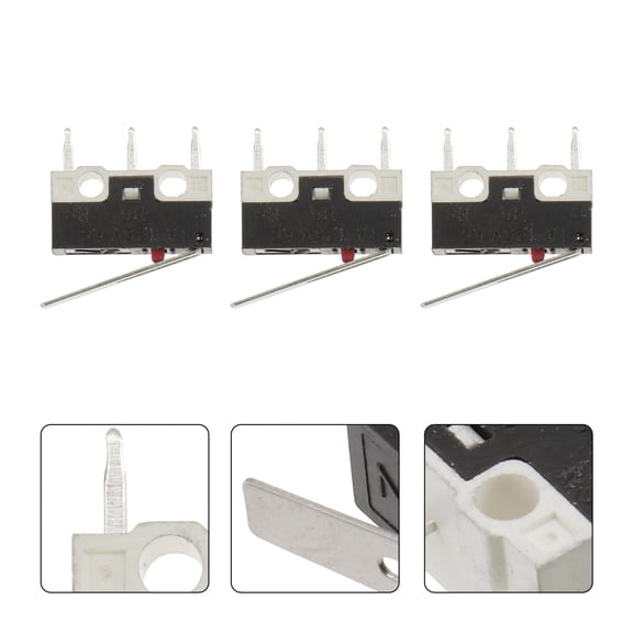 TABLZONE 5-Pack Black Electric Momentary for Communication, Audio Devices and Electronic Equipment