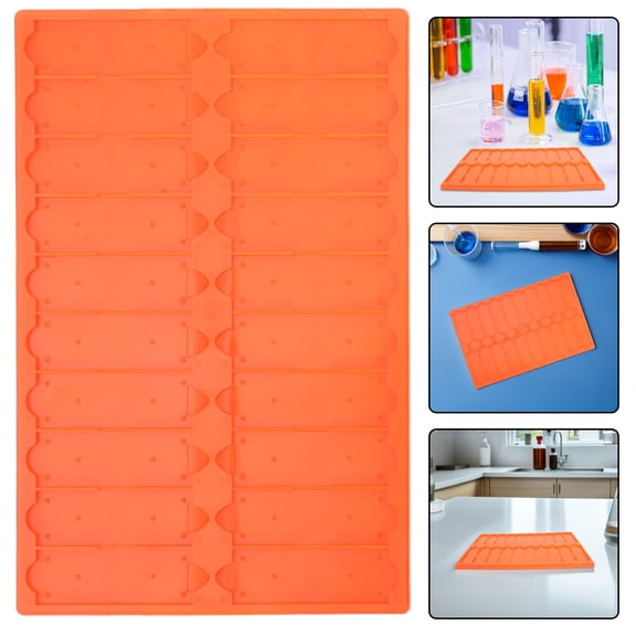 TABLZONE 5-Pack Orange Microscope Slide Drying Rack Laboratory Slide Storage Holder Vertical Space-Saving Tray Organizer