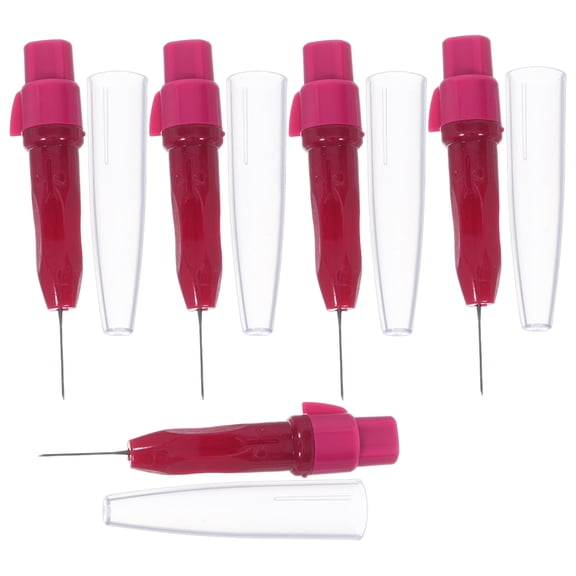 TABLZONE Needle Felting Tools, Rosy Ergonomic Grip, Quick Penetration, Portable, 5Pcs