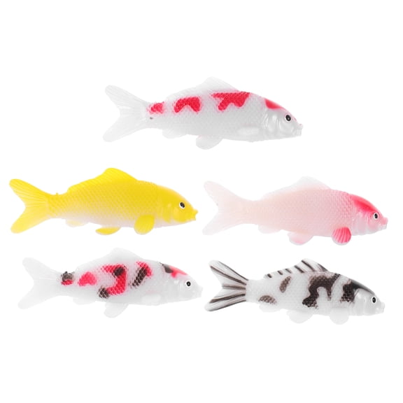 TABLZONE 5-Piece PVC Fish Model Set, Vibrant Aquarium Decor for Fish , Home Display, Photography Props