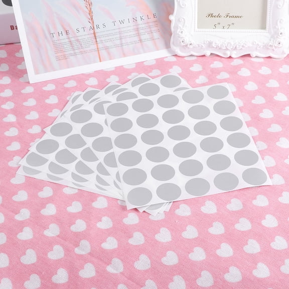 TABLZONE 5Pcs Peel Off Stickers Silver Paper Notes for Baby Showers