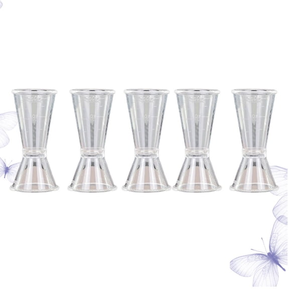 TABLZONE 5Pcs Professional Bartender Double Head Measuring Cup with Fine Graduation Marks
