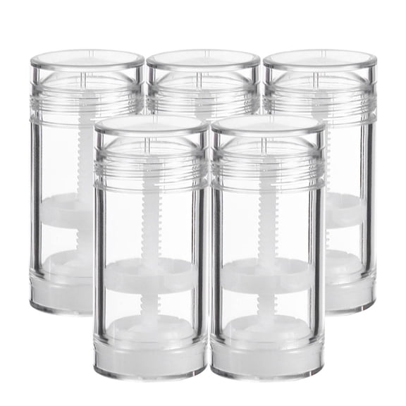 TABLZONE 5Pcs Transparent Empty Deodorant Containers for Homemade Creams with Durable Premium PP Material
