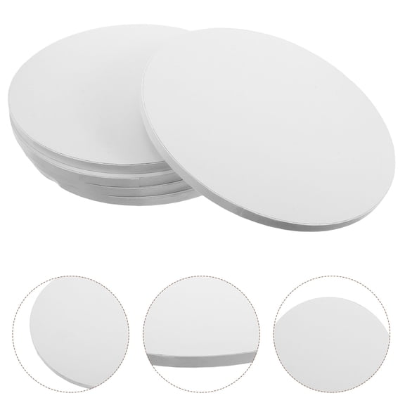 TABLZONE 5-Pack White Corrugated Cake Boards with Non-Slip Surface for Stable Cake Presentation and Baking Support