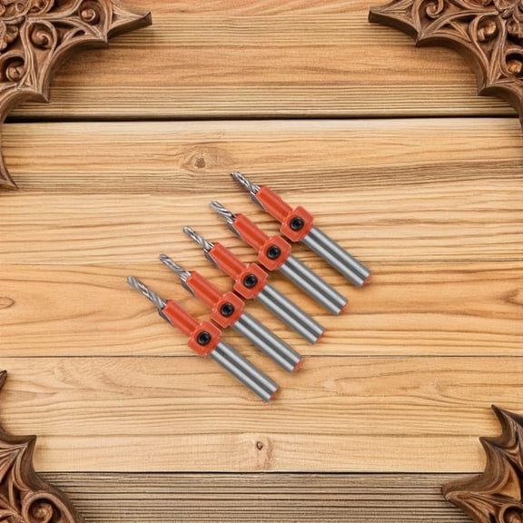 TABLZONE 5-Piece Countersink Drill Bit Set for Woodworking, Stepped Design with Alloy for Accurate Screw Installation
