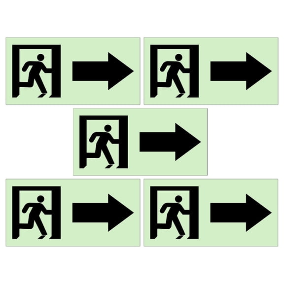 TABLZONE 5-Pack Directional Arrow Wall Stickers, PVC Material, Easy to Apply and Remove