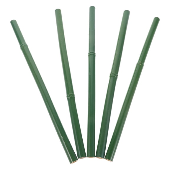 TABLZONE 5pcs Imitation Bamboo Poles Artificial Bamboo Dark Green for Balcony Landscaping