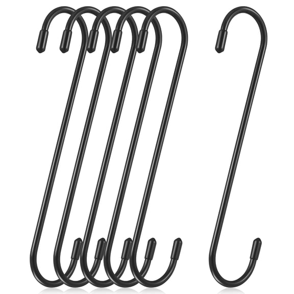 TABLZONE 6Pcs Black Steel Brake Caliper Hanger Hooks with Rubber Tips for Secure Hanging