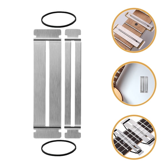 TABLZONE 6 Sets Fret Guard Protector Stainless Steel for Guitar Maintenance Tools
