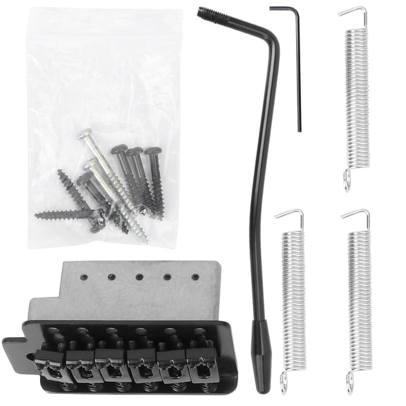 TABLZONE Metal Left Handed Guitar Bridge Screws GA206 Flat ST Saddle Tremolo System for Guitar 1 Set