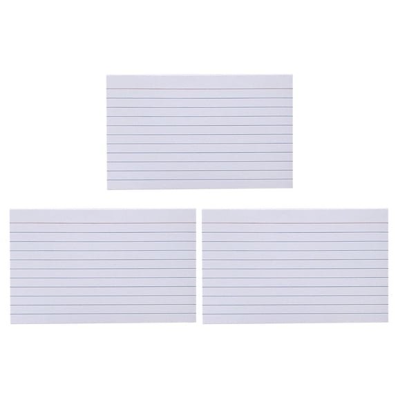 TABLZONE 600Pcs White Lined Index Cards Double Sided Ruled Flashcards for Study Home Office Use