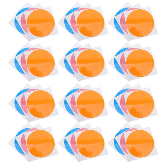 TABLZONE 60Pcs Round Writable Stickers for Carpet Spots and Classroom Markers, Assorted Color