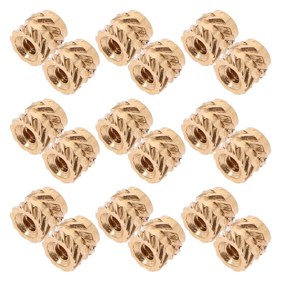 TABLZONE M1 Brass Threaded Heat Set Inserts for Wood Plastic Bolt Secure Fit 60 Pieces