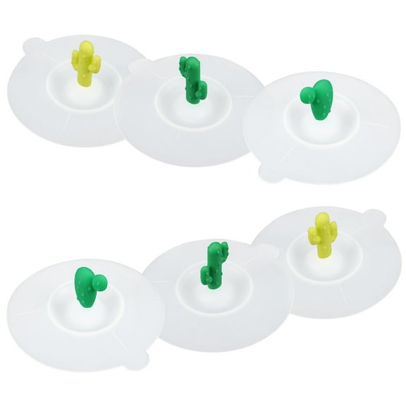 TABLZONE 6-Pack Cup Lid Covers in Assorted Colors, Airtight Seal to Keep Drinks Warm and Fresh