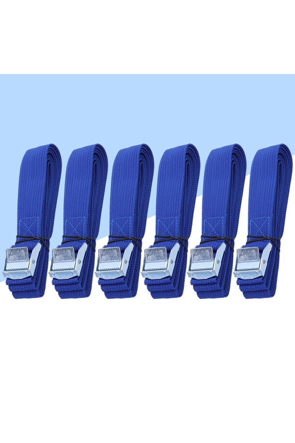 6Pcs Polyester Lashing Straps with Metal Cam Buckles for Car Roof Luggage