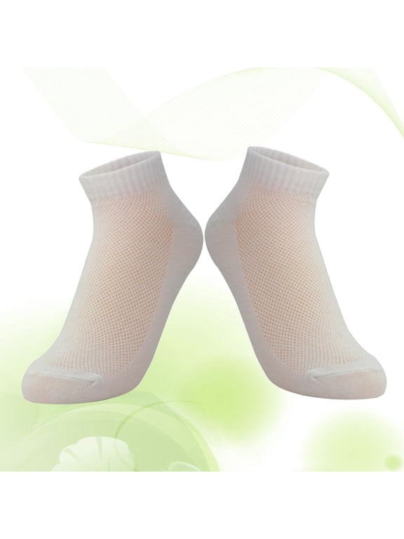 Stretchy Disposable Socks Breathable White for Wearing 6Pairs