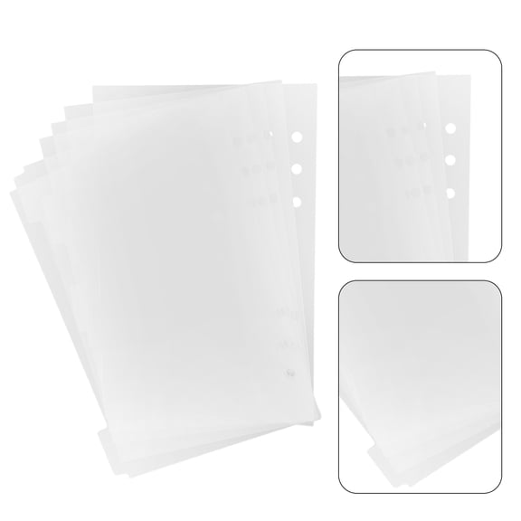 TABLZONE 6Pcs A5 Acrylic Binder Dividers Clear Transparent 6 Hole Index Sheets for Notebook Organization