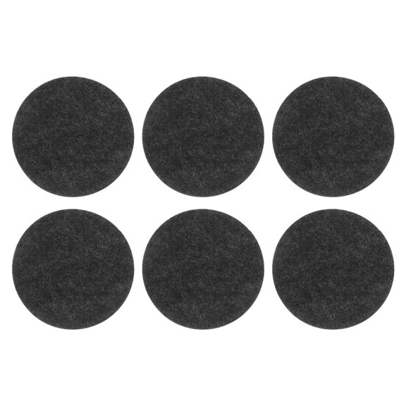 TABLZONE 6Pcs Absorbent Felt Coasters Soft Nonabrasive Round Cup Mats Black