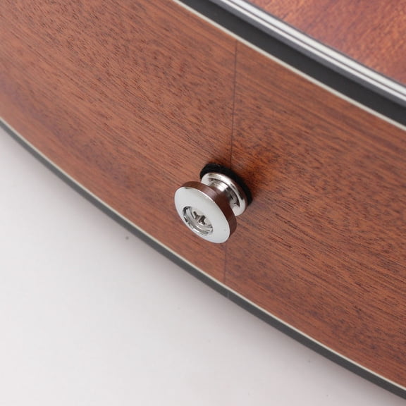 TABLZONE 6pcs Guitar Strap Buttons Locking Button for Ukulele Silver Iron