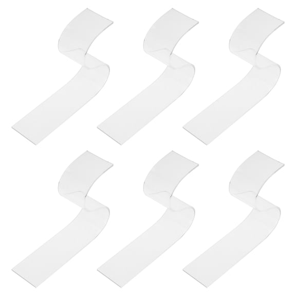 TABLZONE 6Pcs Acrylic Shoe Rack Space Saving Clear Display Stand for Store Closets and Shoes Organizer