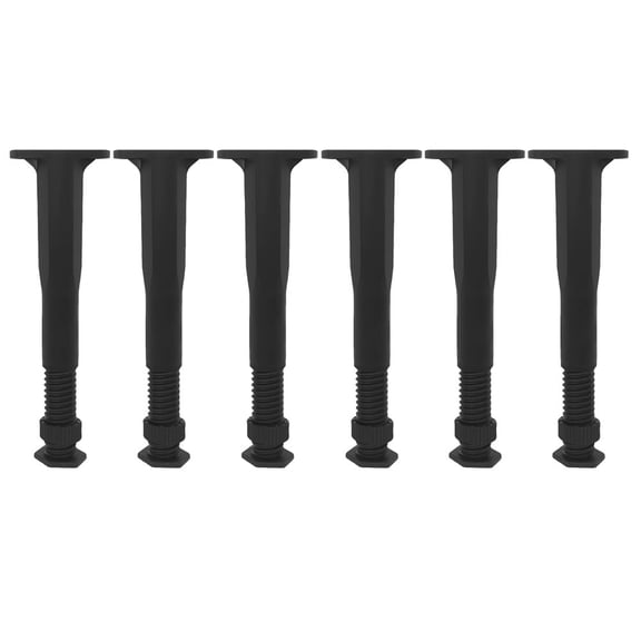 TABLZONE Set of 6 Adjustable Height Plastic Furniture Legs, Bed Frame Supports for Home and Office Use