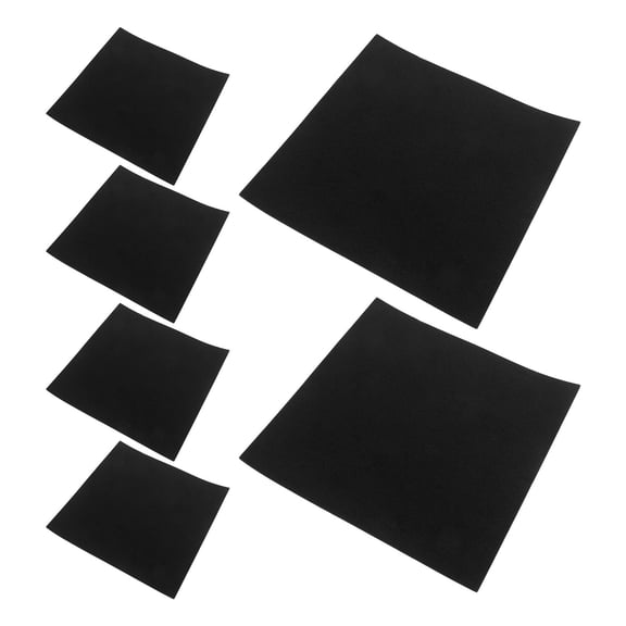 TABLZONE 6Pcs Black Kitchen Cutting Board Shock Absorbing Pads Non Skid Mat for Quiet Use