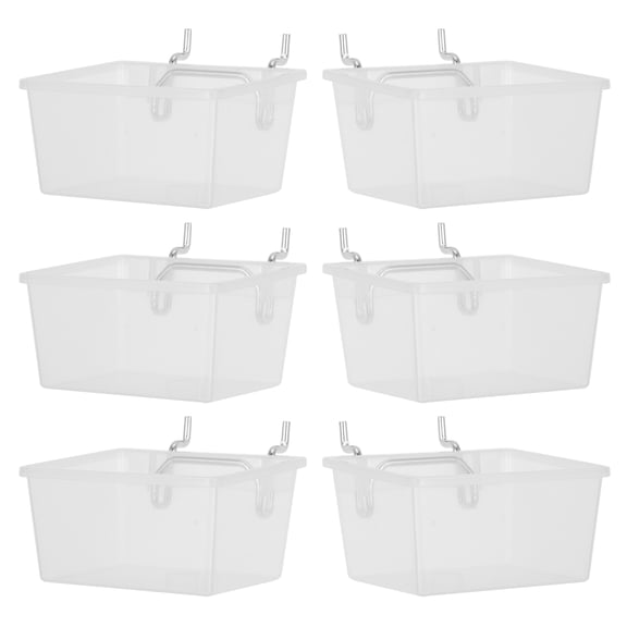 TABLZONE 6Pcs Clear Pegboard Containers with Easy Mount Hooks for Efficient Workshop Organization
