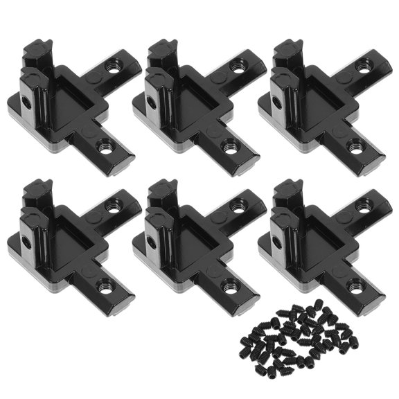 TABLZONE 6Pcs Black Aluminum Profile Corner Connectors for 6Mm Groove 2020 Extrusion Frames