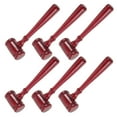 thumbnail image 1 of TABLZONE Kids Judge Gavel Set, 6pcs Red Wood Toy Mallets for Role Play and Learning, 1 of 8