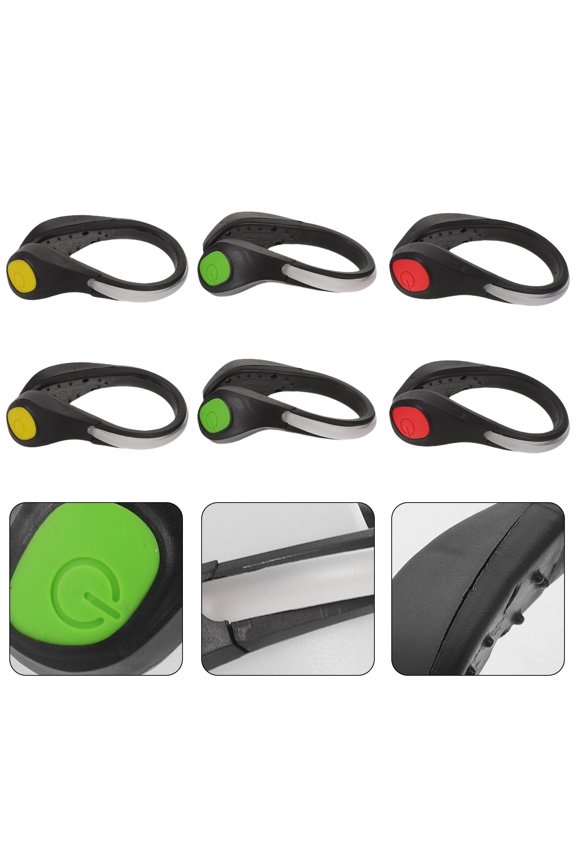 6Pcs Weather Resistant LED Shoe Clip Lights for Night Running and Cycling Safety