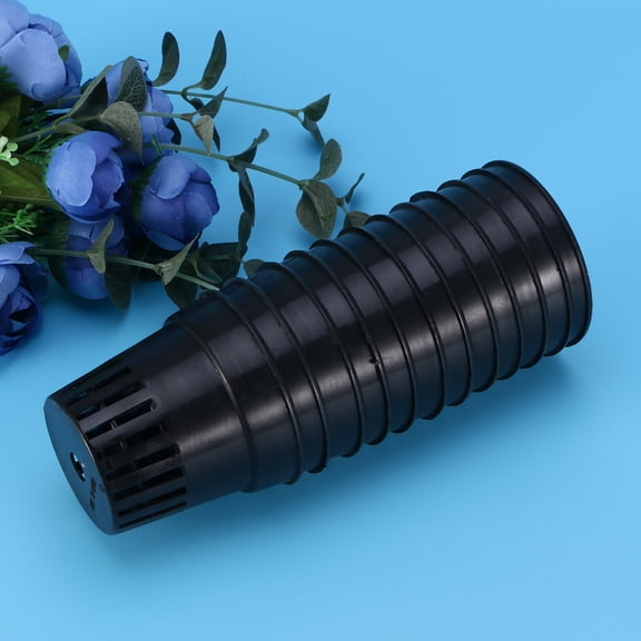 TABLZONE 6Pcs Black Plastic Plant Cups Garden Net Pots Durable Uv Resistant for Gardening