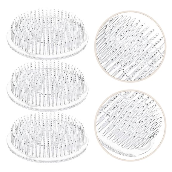 TABLZONE 6Pcs Plastic Flower Frog Pin Holder with Strong Fixation Band for Floral Decoration At Home