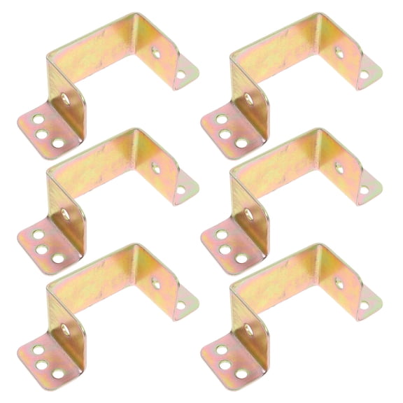 TABLZONE 6Pcs Professional Thickened Bed Rail Bracket Orange Bed Plate Buckle for Trailer Use