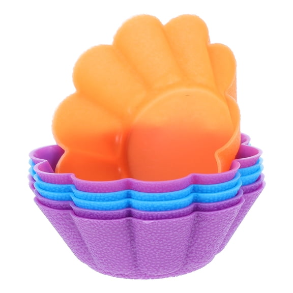 TABLZONE 6Pcs Eco Friendly Silicone Baking Cups Flower Shape Reusable Liners