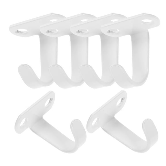 TABLZONE 6Pcs Screw on Ceiling Hooks White for Wood Drywall Brick and Concrete Walls
