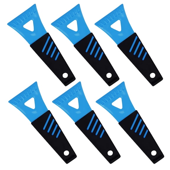 TABLZONE 6Pcs Sky Blue Car Frost Removal Scraper Plastic Ice Remover Lightweight and Portable