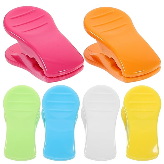 TABLZONE 6Pcs Small Plastic Clips Assorted Color for Windproof Clothes and Food Bag Sealing