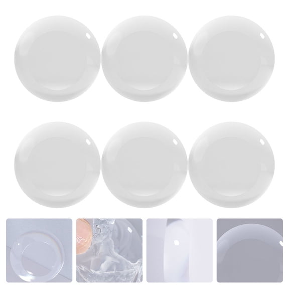 TABLZONE 6Pcs Transparent Silicone Door Bumper Wall Protector Adhesive Quiet Shield for Door Noise Reduction