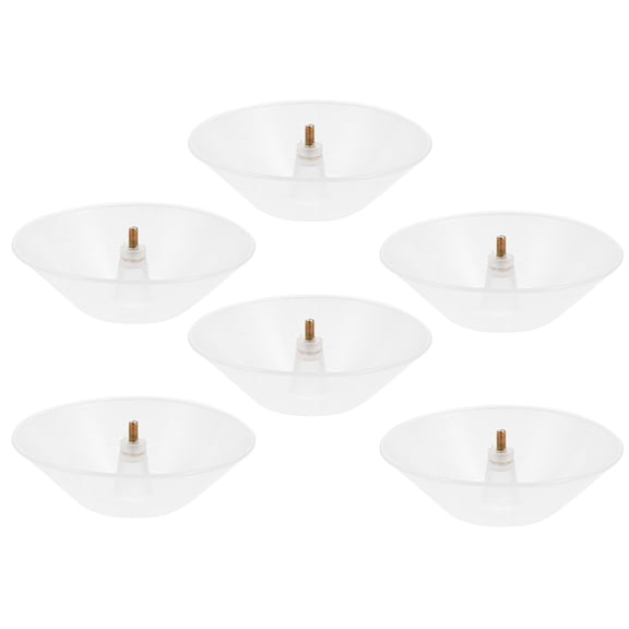 TABLZONE 6-Pack Universal White Plastic Oil Collector Cups for Range Hood, Kitchen Cooking Accessories, Easy to Clean and