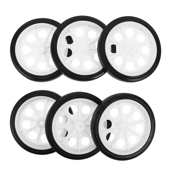 TABLZONE 6Pcs Heavy Duty Silent Utility Trolley Replacement Roller Wheels for Cart and