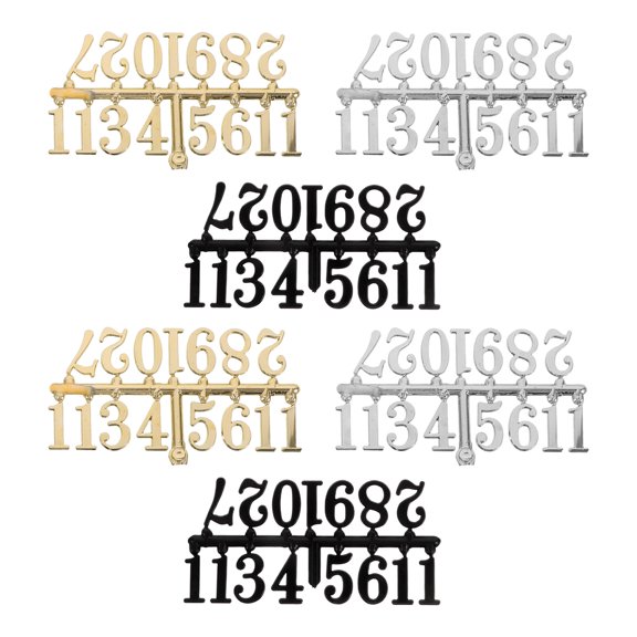 TABLZONE 6Pcs Wall Clock Repair Kit with Plastic Digital Numbers and Clock Face Parts for Creative DIY