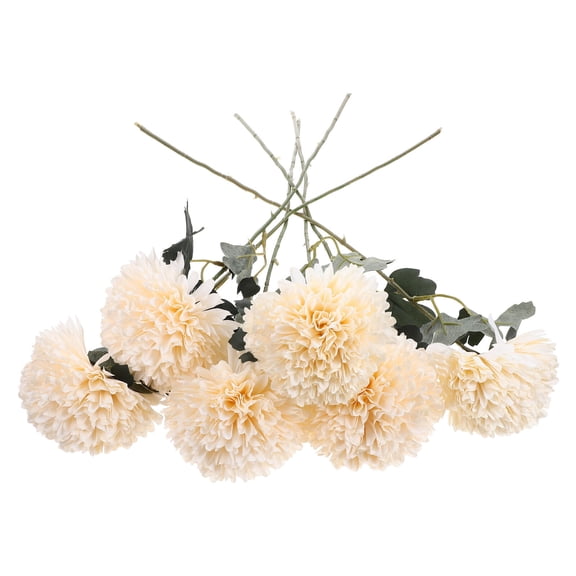 TABLZONE 6Pcs White Artificial Dandelions for Party Banquet Decor with and Lifelike Features